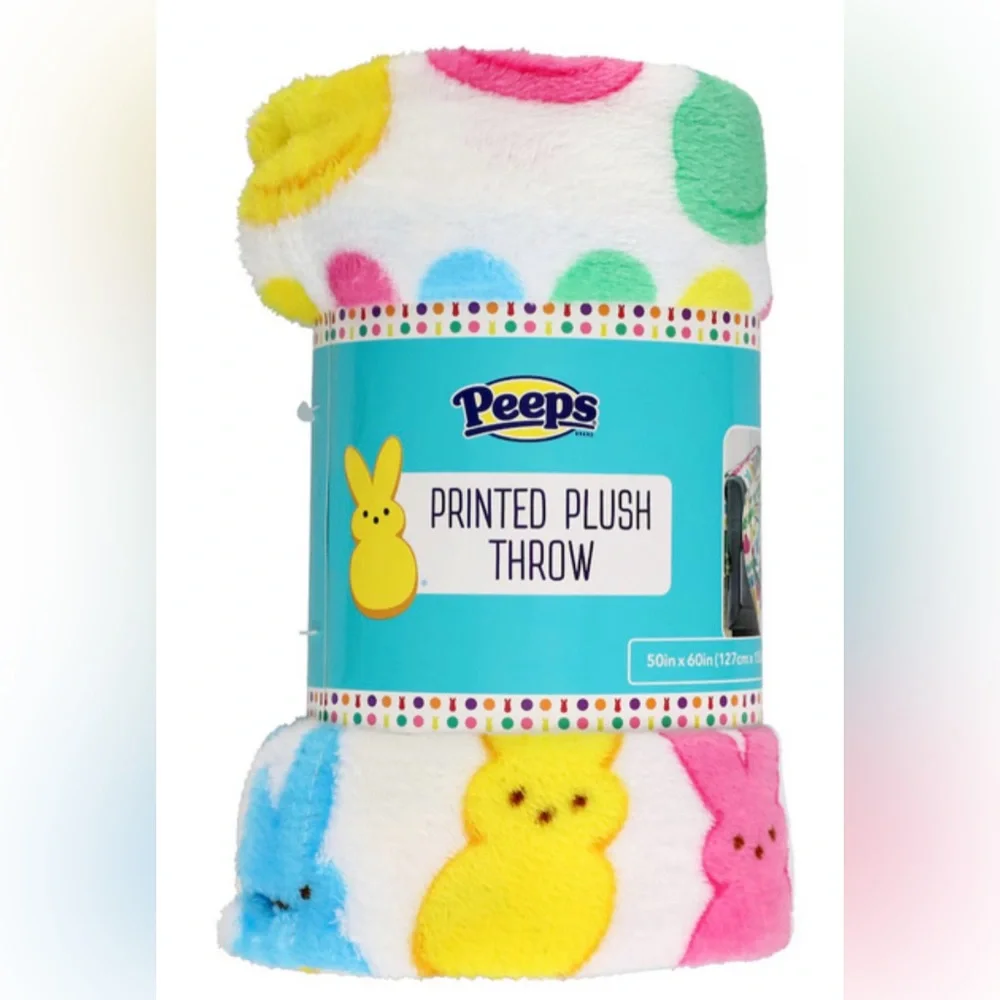 Peeps Printed Plush Throw- NWT - Picture 1 of 11